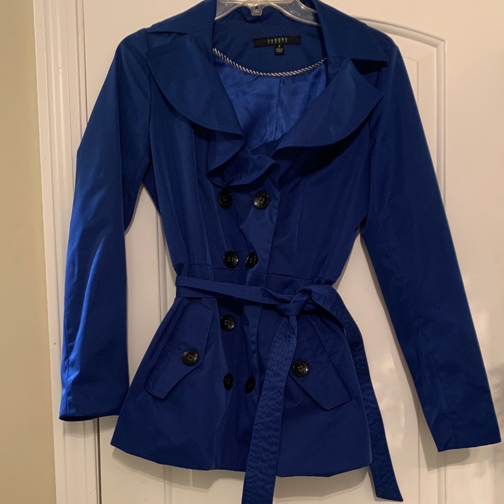 Sandro Studio Royal Blue Trench Coat